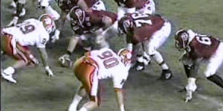 Clemson lines up against South Carolina in 1989