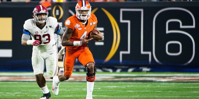 Deshaun Watson surprised Alabama's defense last season