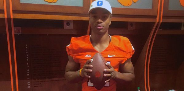 Thompson-Robinson poses during his visit last week