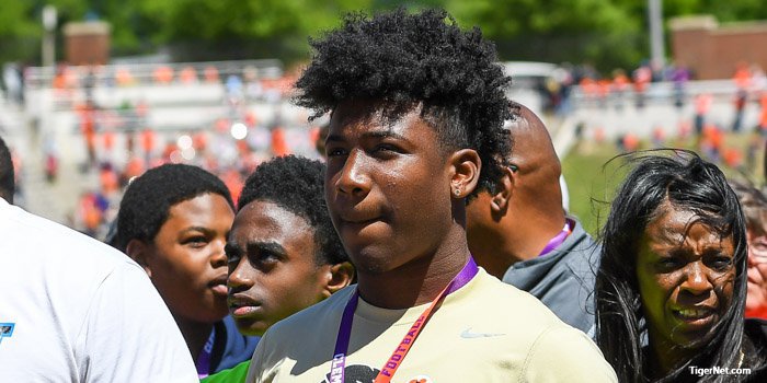 Charles Thomas at Clemson's spring game in April
