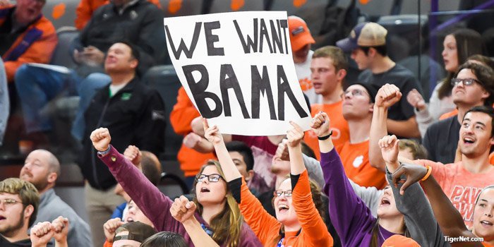 Clemson fans won't get the chance to play Alabama