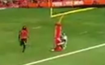 WATCH: Former Clemson DB slams into goalpost