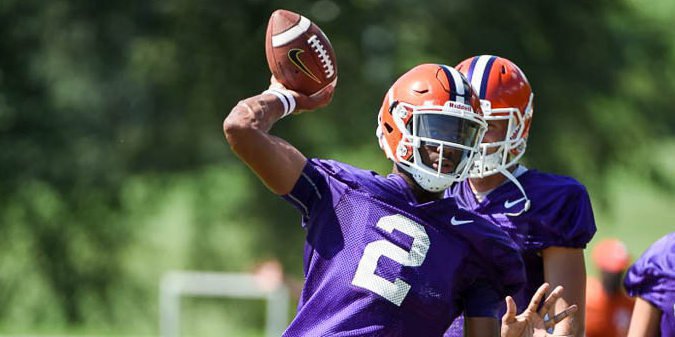Kelly throws a pass in Jervey Meadows