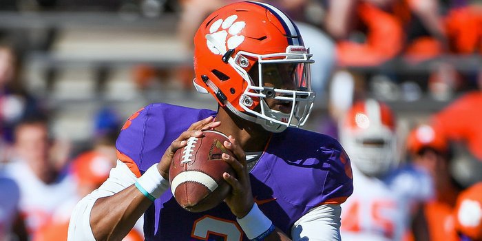 Bryant sets up to pass earlier this spring