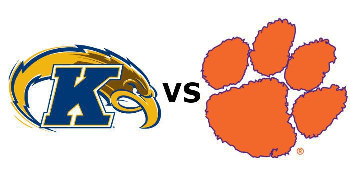 Clemson and Kent St. kick off at 12:02 p.m.
