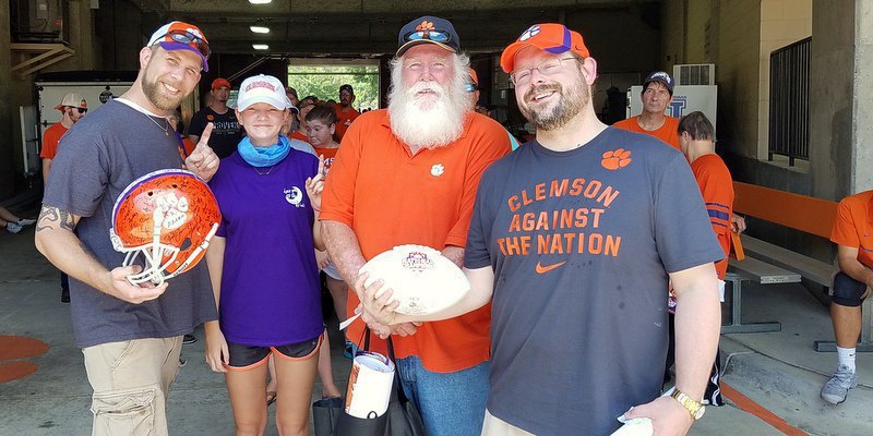 (left to right) Walt Chapman, Skyla Cook, Roy McNeely and James McNeely were first in line for Swinney