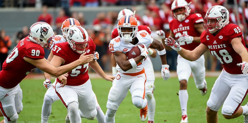 Ray-Ray McCloud returned this punt for a 77-yard touchdown