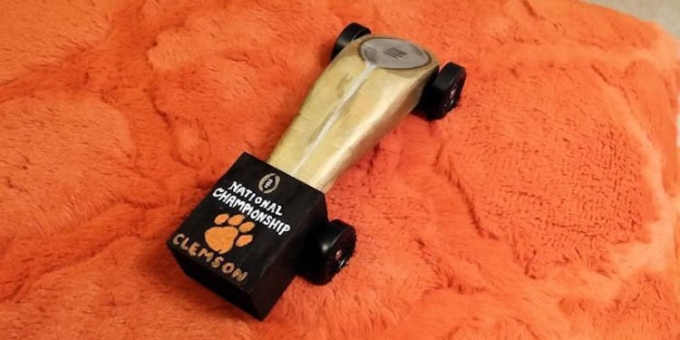 POTD: Clemson Pinewood Derby Car for National Championship
