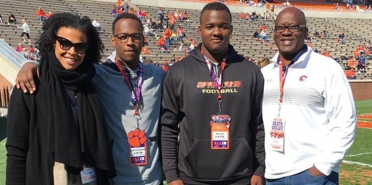 Hinton visited Clemson with his family in early March