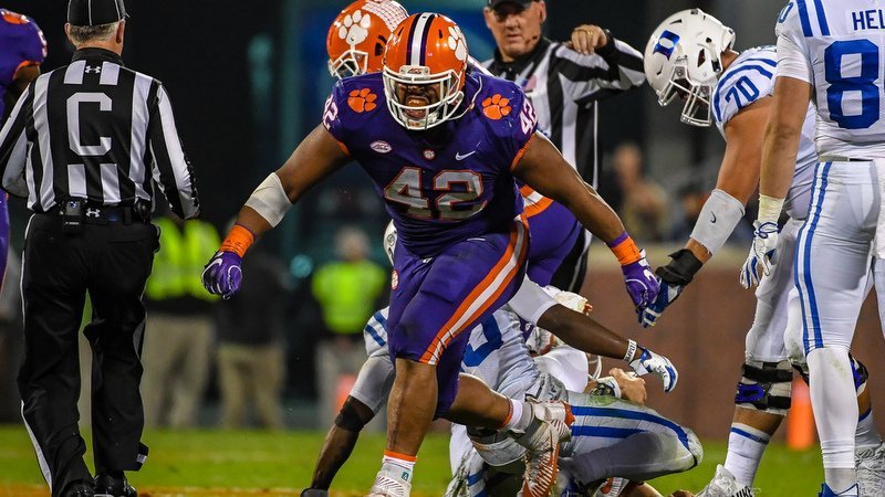 Christian Wilkins played his second-most snaps of the season versus Duke (55).