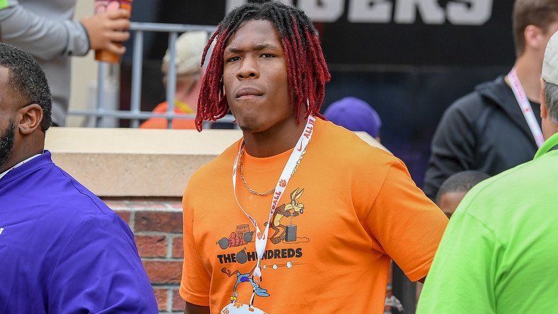 Quavaris Crouch on the sidelines before the game Saturday