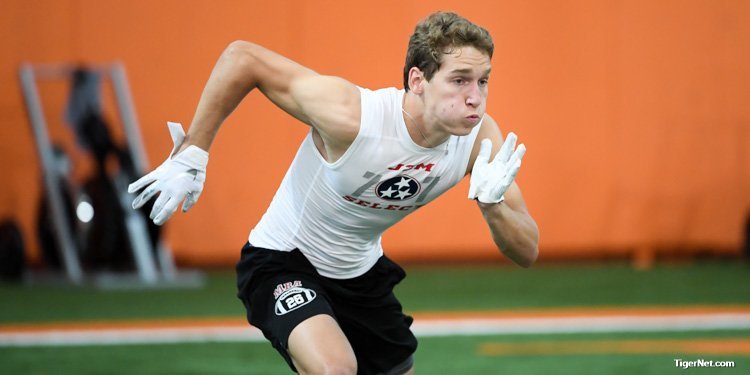 Tye Herbstreit works out at Dabo Swinney's high school camp
