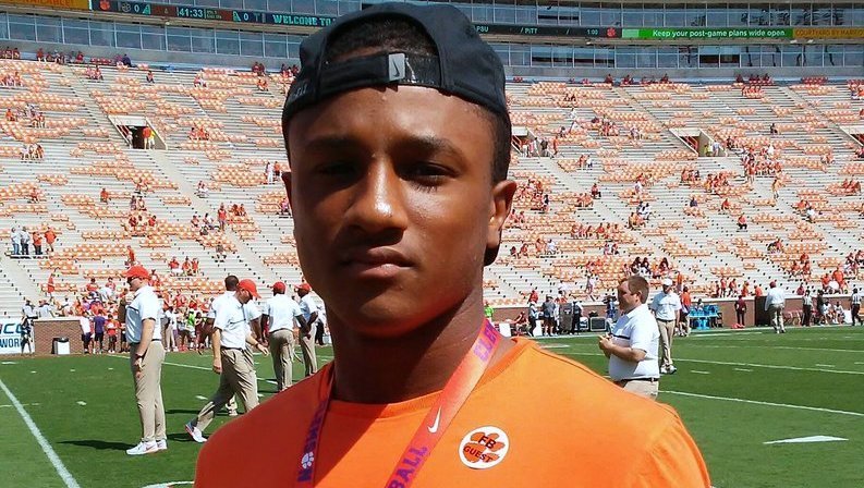 Torrence is shown here on a visit to Clemson