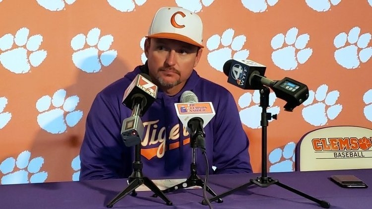 Monte Lee talks to the media Tuesday