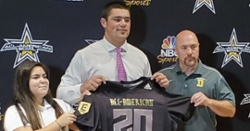 WATCH 5-star DL commit receives All-American jersey