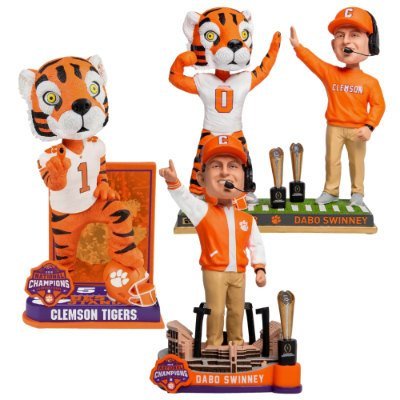 JUST RELEASED: 3 Clemson National Championship Bobbleheads