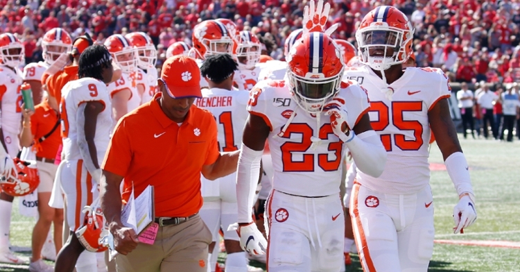 Booth heads to the locker room Saturday