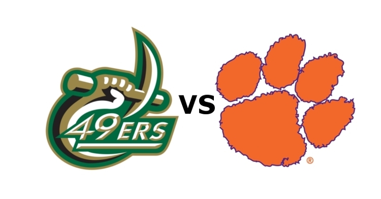 Clemson plays Charlotte at 7:30 PM Saturday