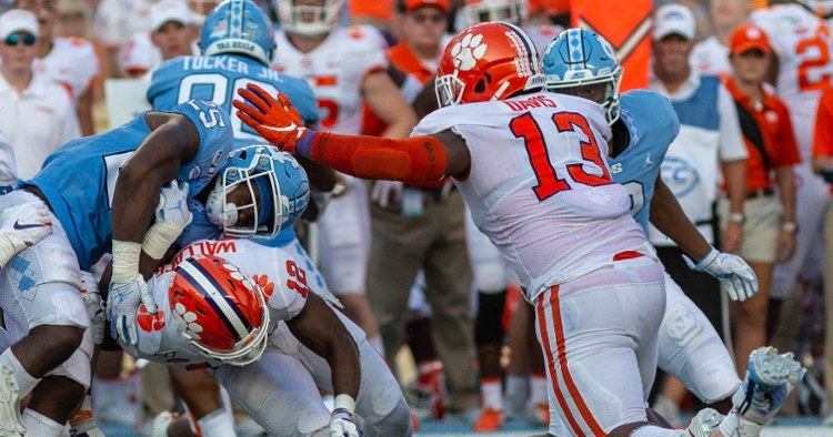 True freshman Tyler Davis continues to lead the interior D-line in snaps, posting a unit-high 42 plays at UNC.