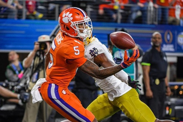 Tee Higgins led the Tigers in receptions and receiving touchdowns last season