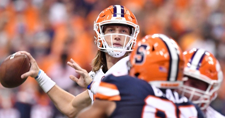 Clemson hasn't had as much success in intermediate passing early. (USA TODAY Sports-Mark Konezny)