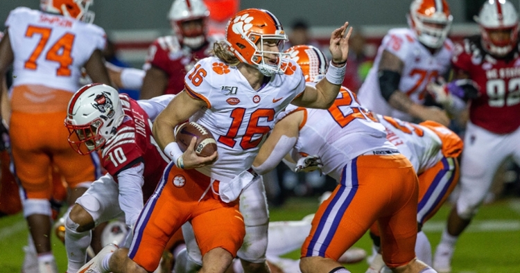Lawrence helped guide the Tigers to a 55-10 win at NC State last week