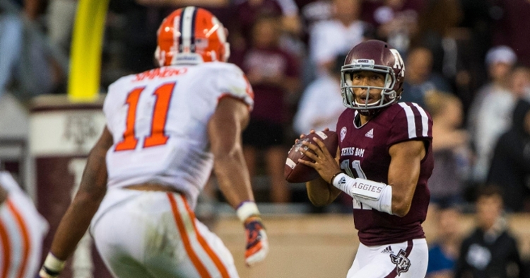 Kellen Mond and Isaiah Simmons meet again on Saturday. (USA TODAY Sports-Jerome Miron)