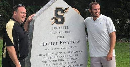 Hunter Renfrow surprised with his own high school monument