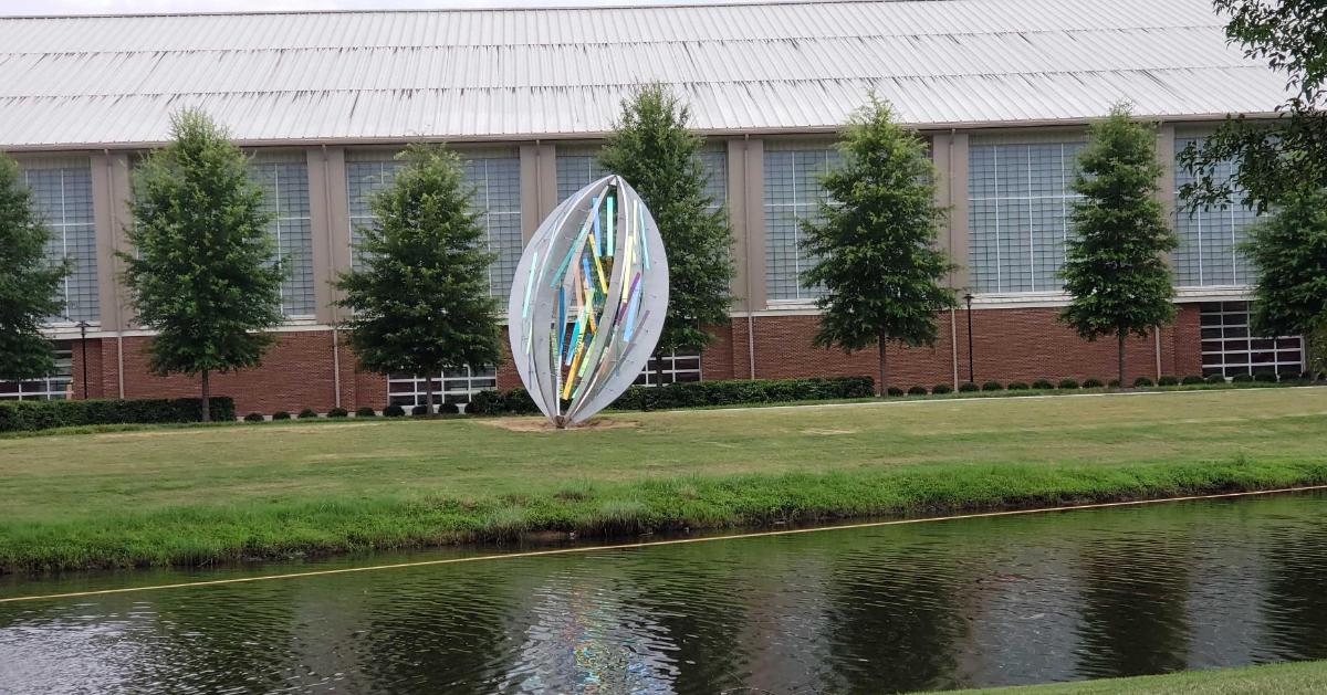 More information on 'All-In' sculpture at Football facility