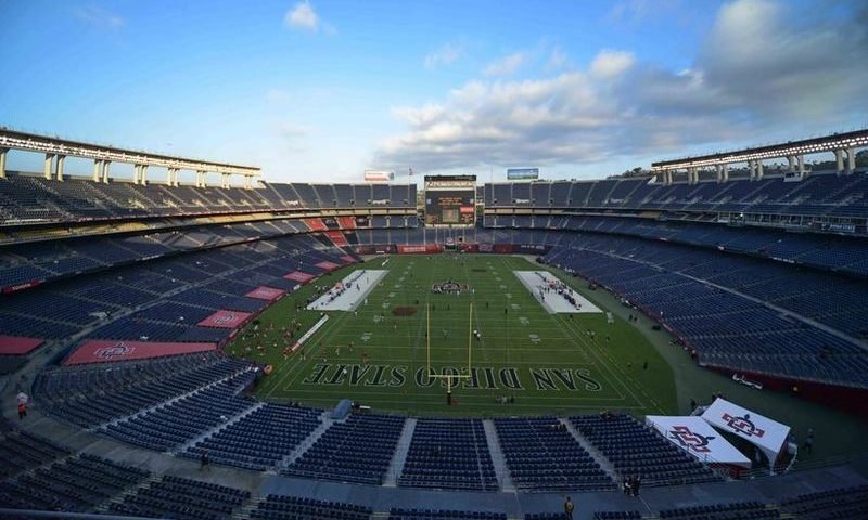 The Holiday Bowl in San Diego's SDCCU Stadium will feature an ACC team for the first time in 2020, per a report. (USA TODAY Sports-Jake Roth)