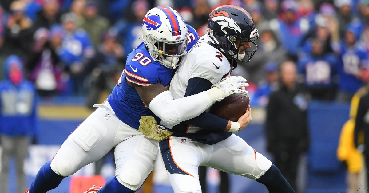 Lawson had two sacks against the Broncos (Rich Barnes - USA Today Sports)