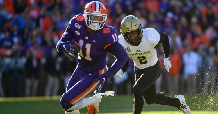 Simmons intercepted his first pass of the season Saturday against Wofford