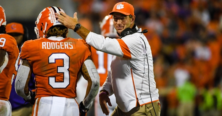 Dabo Swinney says you can throw the records out when the Tigers and Gamecocks meet.