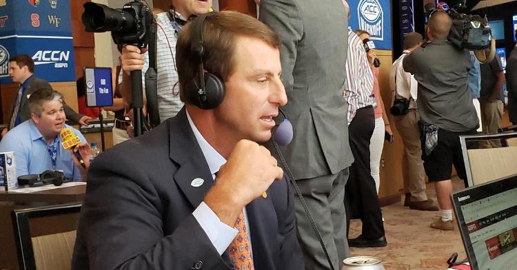 Swinney does a radio show Wednesday in Charlotte