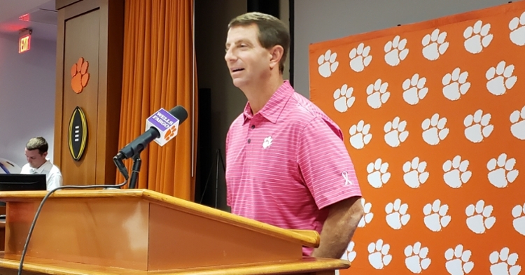 Swinney says he is pumped about a night game in Death Valley.