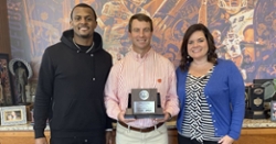 Deshaun Watson surprises Dabo Swinney with Good Works team trophy