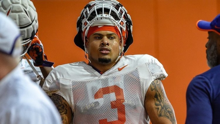 Xavier Thomas is shown at practice two weeks ago