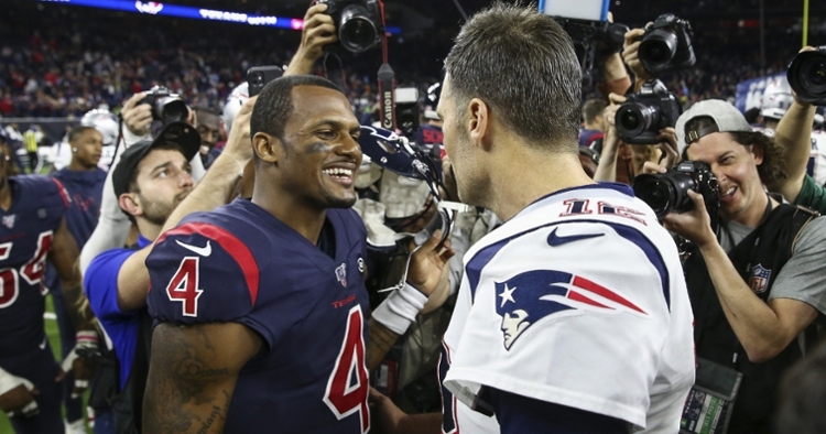 Watson met Brady on the field during postgame