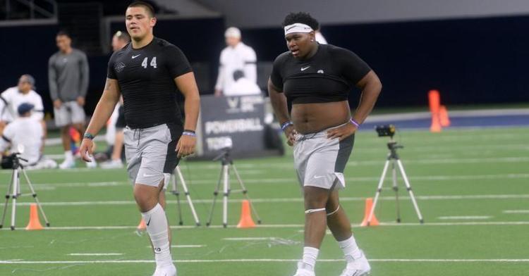 Bresee and Williams on the field Monday at The Opening