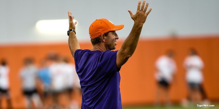 Clemson coach Dabo Swinney has said a No. 1 class isn't the goal, but they may have another good shot in 2021.