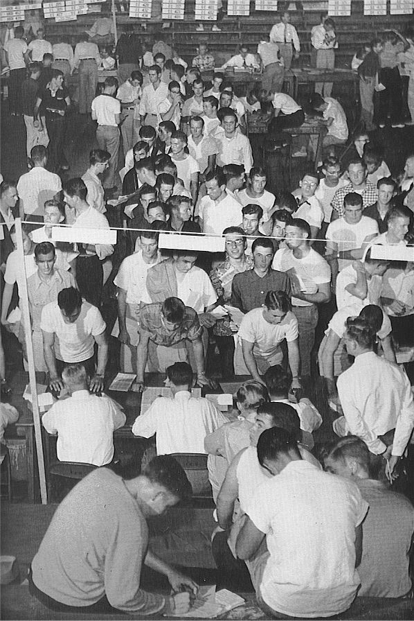 LOOK: Clemson Historic photo #96 'Clemson Registration Day in 1950s