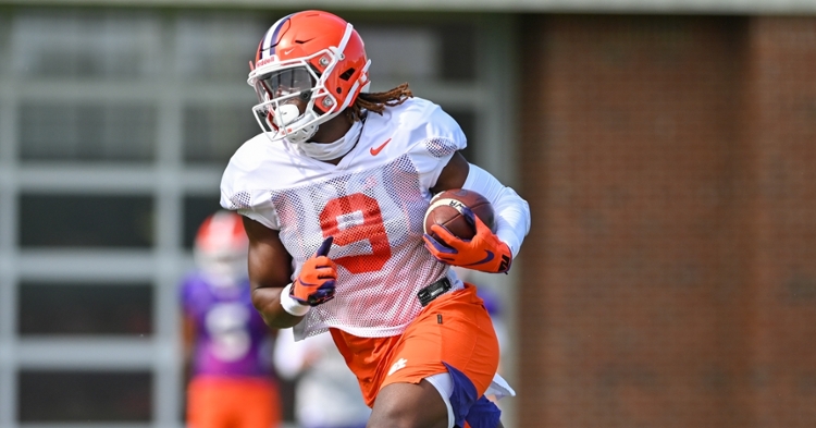 Etienne is chasing numbers that put him among the all-time greats. (Photo per Clemson athletics)