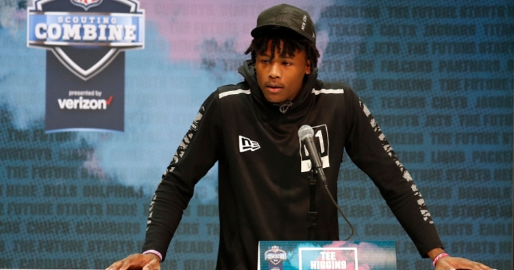 Higgins speaks with the media at the Combine (Photo: Brian Spurlock / USATODAY)