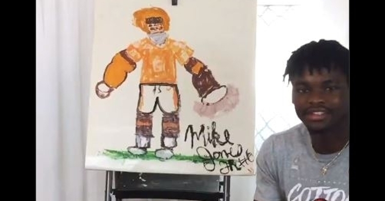 Mike Jones showing off Mike Jones