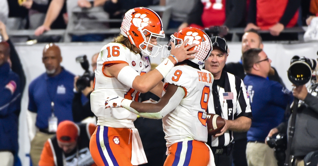 Trevor Lawrence and Travis Etienne had monster second-half performances in the win over Ohio State last year.