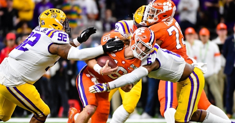 Trevor Lawrence was harassed all night