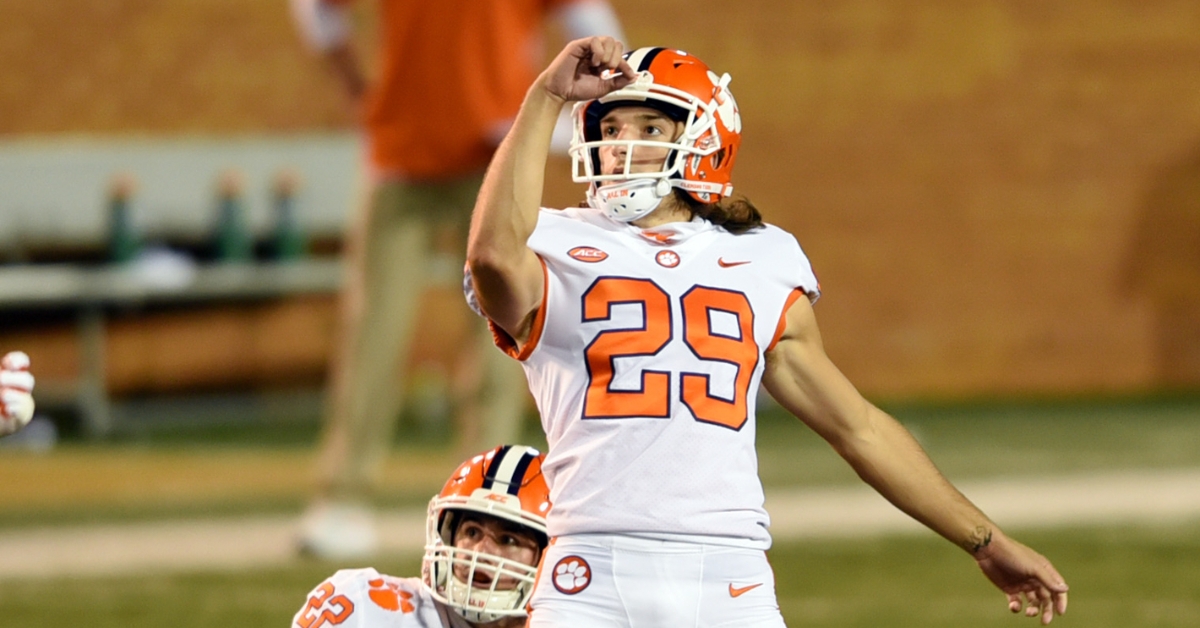 Clemson has a rare spot in the top-25 of a special teams metric this week (Photo per ACC).