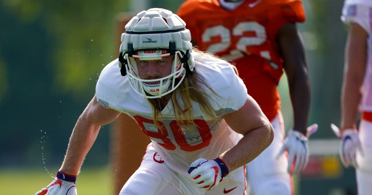 Luke Price at a recent practice