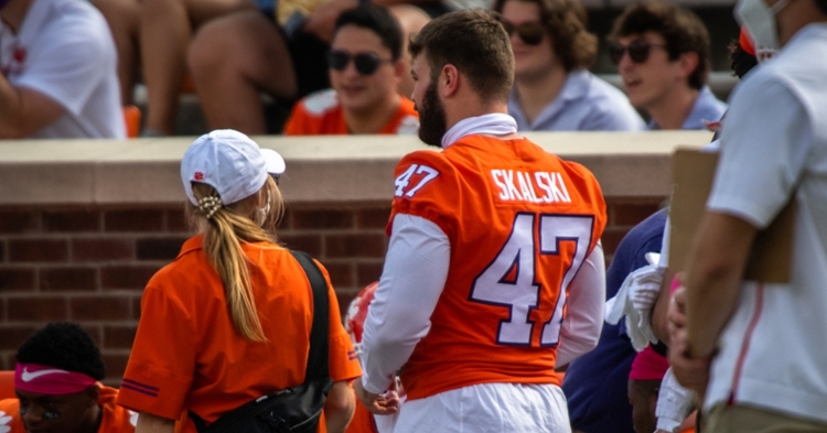 Skalski is among Clemson's leaders in tackles despite missing the first half in the opener and last Saturday's game.(ACC photo)