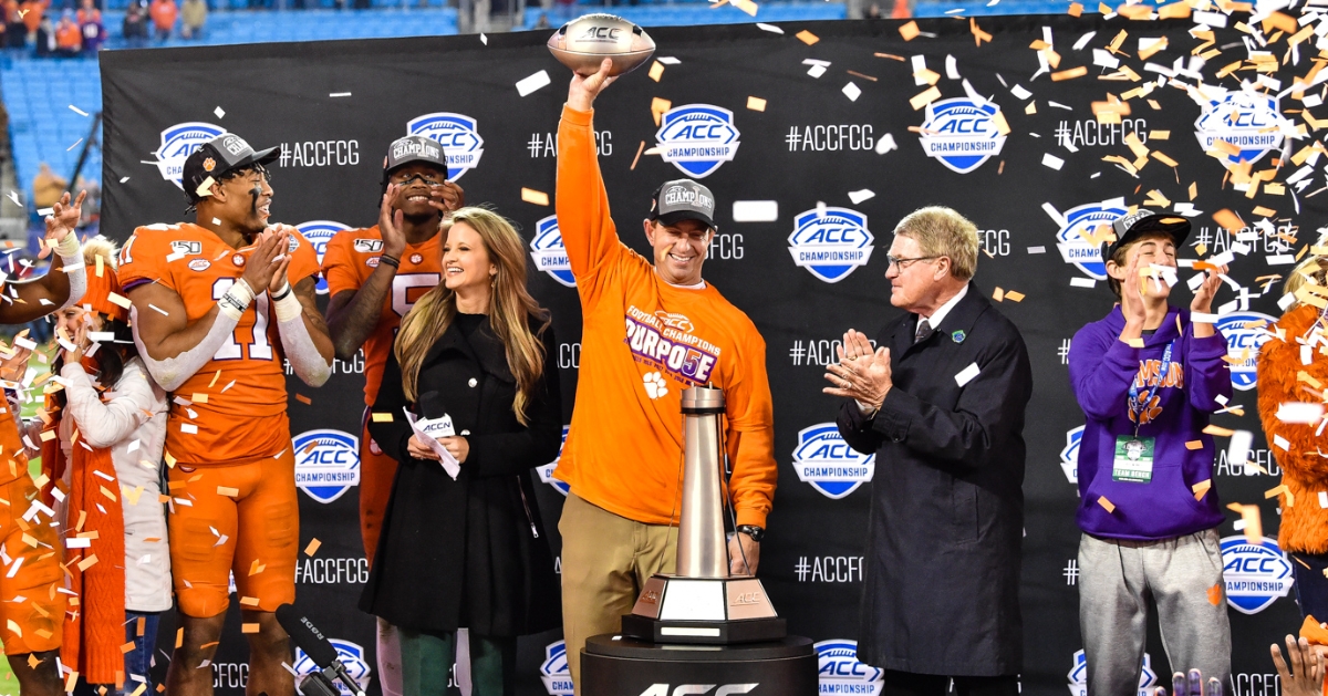 Clemson will be looking for its sixth ACC Championship in a row in 2020.